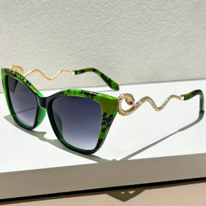 Casual Metal Stylish Decorative Streetwear Cateye Travel Eyewear Sunglasses