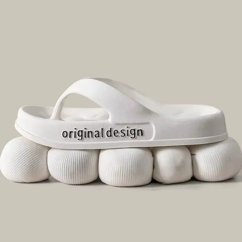 Casual Non-Slip Solid Color Indoor Shallow Flip Flops Slippers - Image 3