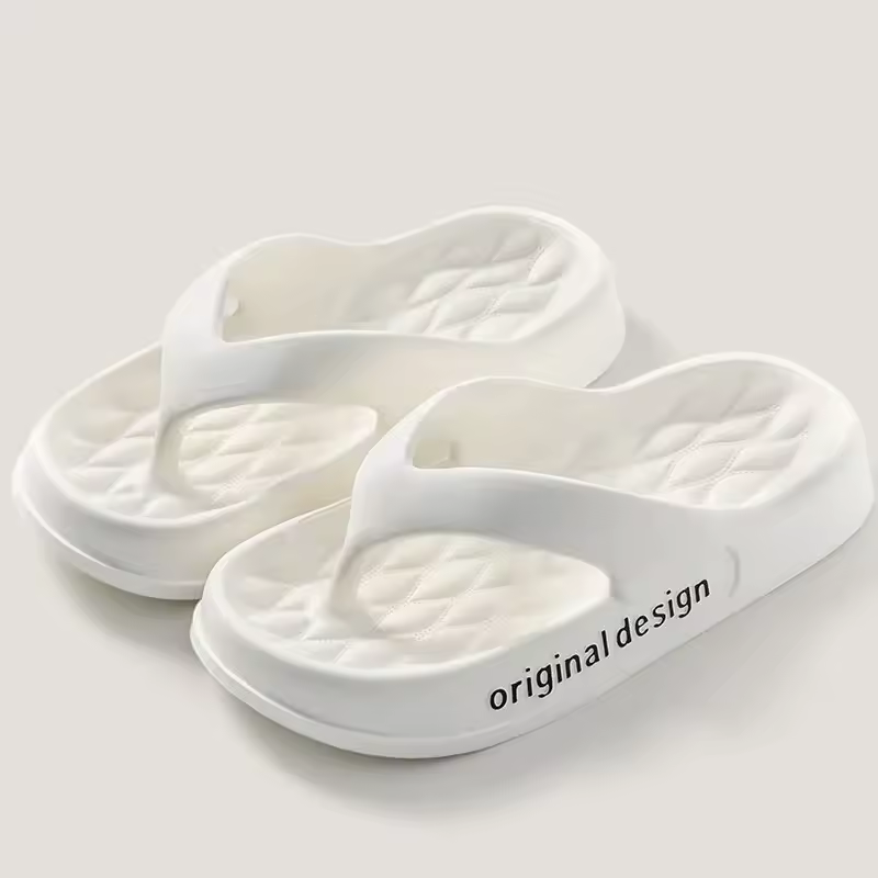 Casual Non-Slip Solid Color Indoor Shallow Flip Flops Slippers - Image 4