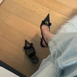 Casual Pointed French Temperament Bow Light Mouth High Heels