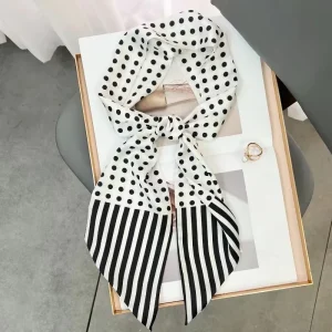 Casual Ribbon Wrist Belt Foulard Design Silk Skinny Headwear Print Neck Tie Hair Hand Bag Scarf