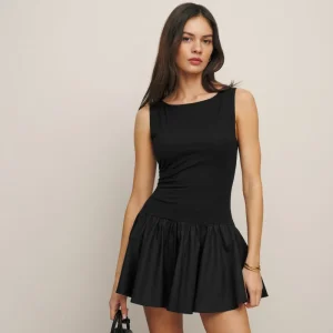 Casual Round Neck Sleeveless Splice Slim Fashion Short Dress