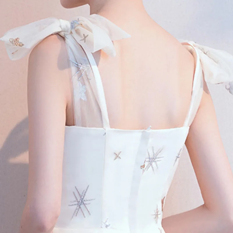 Casual Sweetheart Sleeveless A-LINE Spaghetti Strap Graduation Mini Dress - Image 13