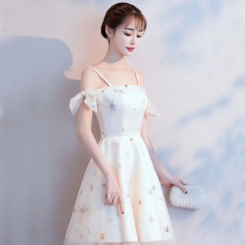 Casual Sweetheart Sleeveless A-LINE Spaghetti Strap Graduation Mini Dress - Image 8