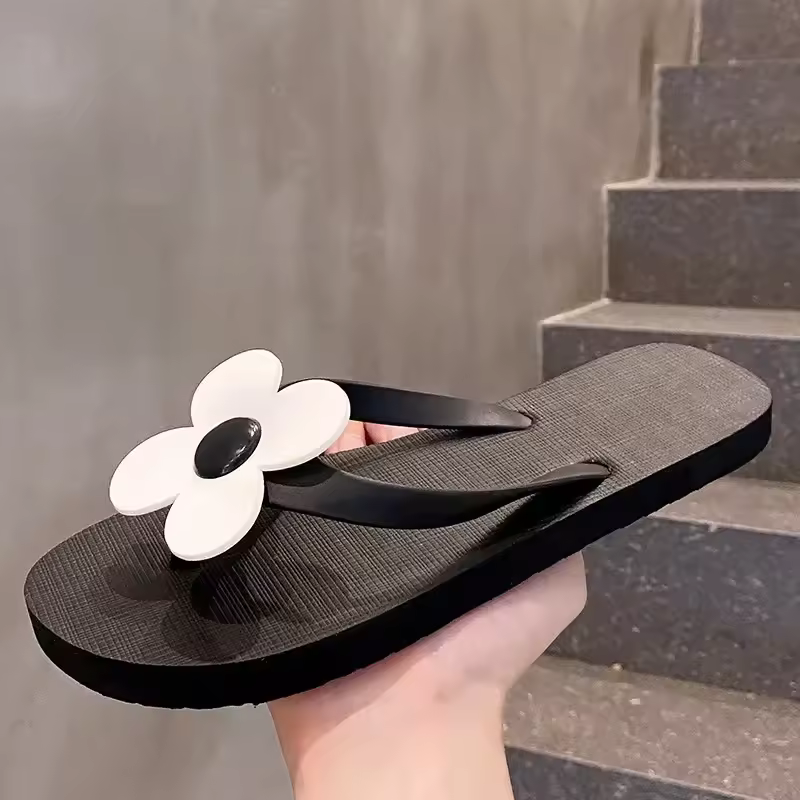 Casual Thong Flip-Flops Slip-On Beach Style Jelly Floral Slippers - Image 4