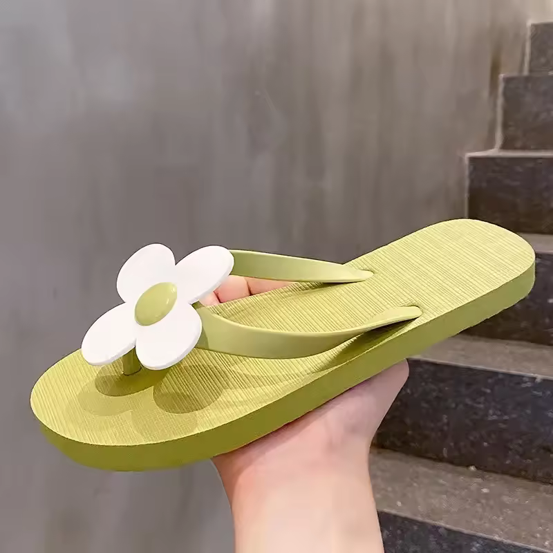 Casual Thong Flip-Flops Slip-On Beach Style Jelly Floral Slippers - Image 2