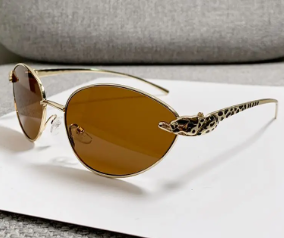 Casual Trendy UV Protection High-end Polarized Look Thin Round Face Sunglasses - Image 7