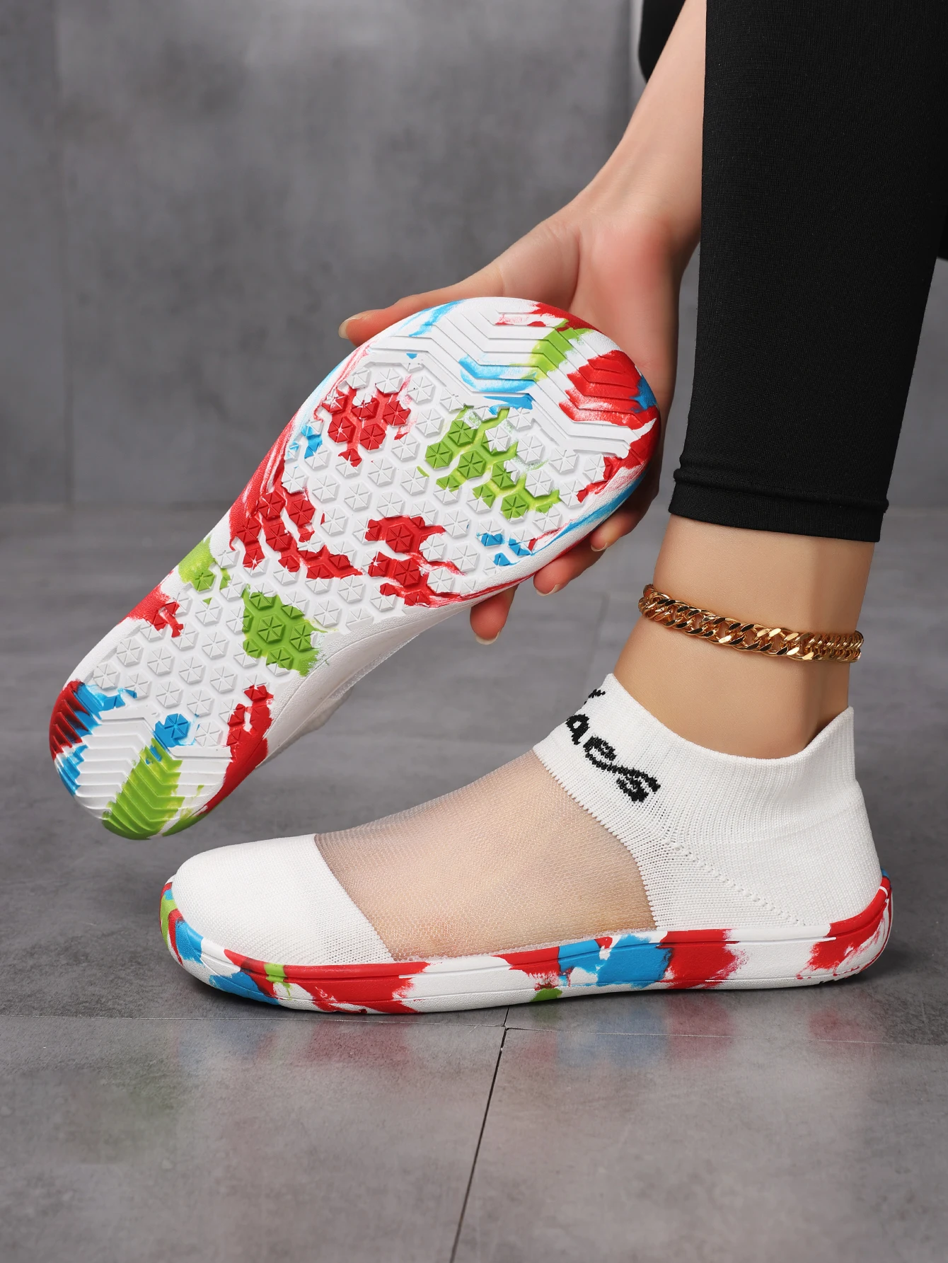 Casual Walking Ordinary Toe Holder Mesh Lightweight Breathable Sneakers - Image 5