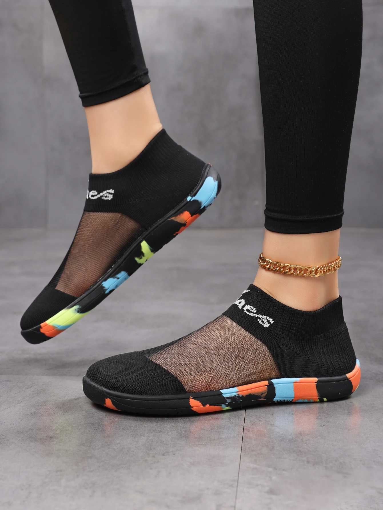 Casual Walking Ordinary Toe Holder Mesh Lightweight Breathable Sneakers - Image 3