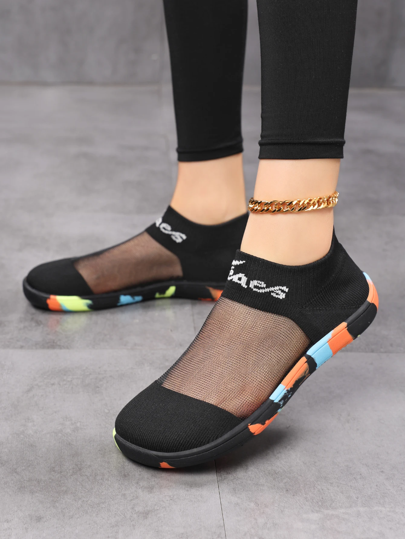 Casual Walking Ordinary Toe Holder Mesh Lightweight Breathable Sneakers