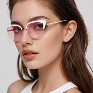 Casual With High-end Sunglasses Showing Face Small Sun Protection And Uv Rays Cat Eye Sunglasses
