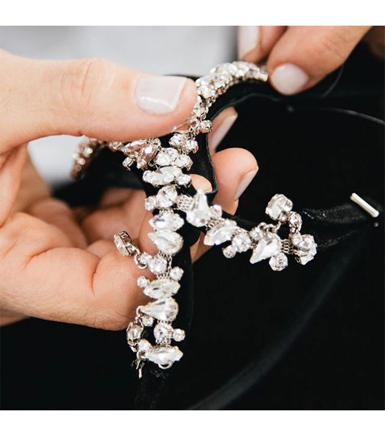 Celebrity Style Slotted Buckle Rhinestone Open Toe Stiletto High Heels - Image 7