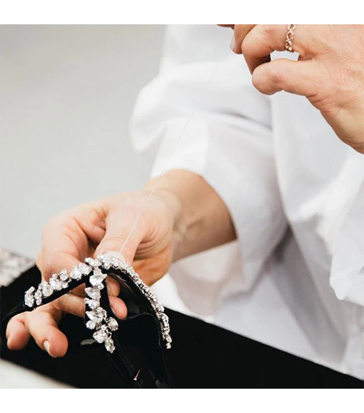 Celebrity Style Slotted Buckle Rhinestone Open Toe Stiletto High Heels - Image 6