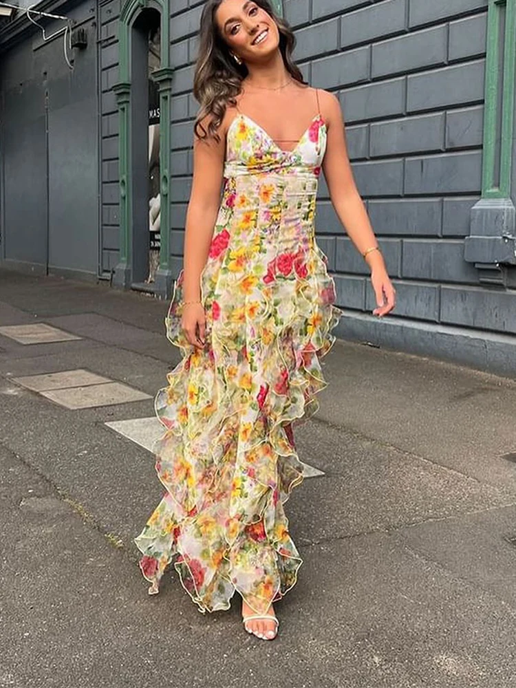 Chiffon Strapless Sleeveless Backless Side Split Party Evening Dresses - Image 4