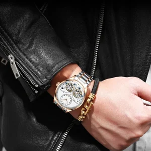 Classic Double Tourbillon Luminous Direct-looking Mechanical Automatic Watch