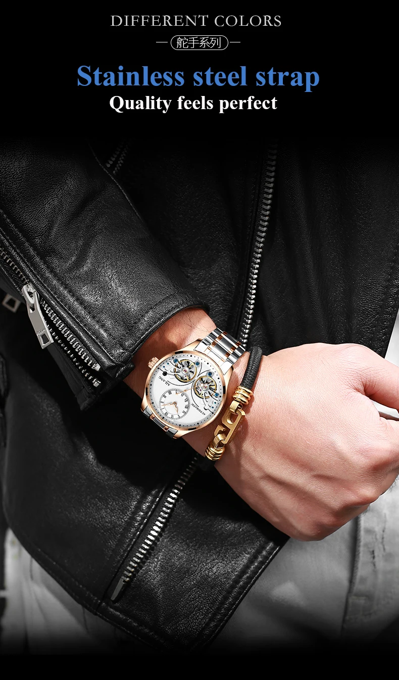 Classic Double Tourbillon Luminous Direct-looking Mechanical Automatic Watch