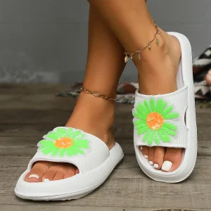 Colorful Sequin Comfortable Versatile Daily Walking Soft Sole Slippers