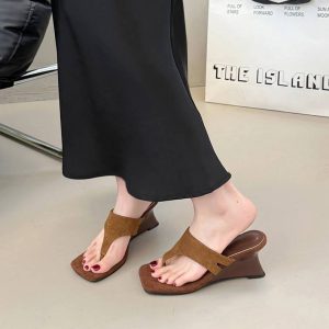 Concise Strange Heel Style Clip Toe Outdoor High Heels Sandals
