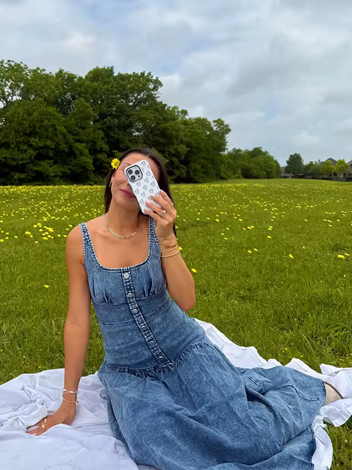 Denim Metal Single Breasted Square Neck Sleeveless Backless Slim High Street Maxi Dress - Image 4