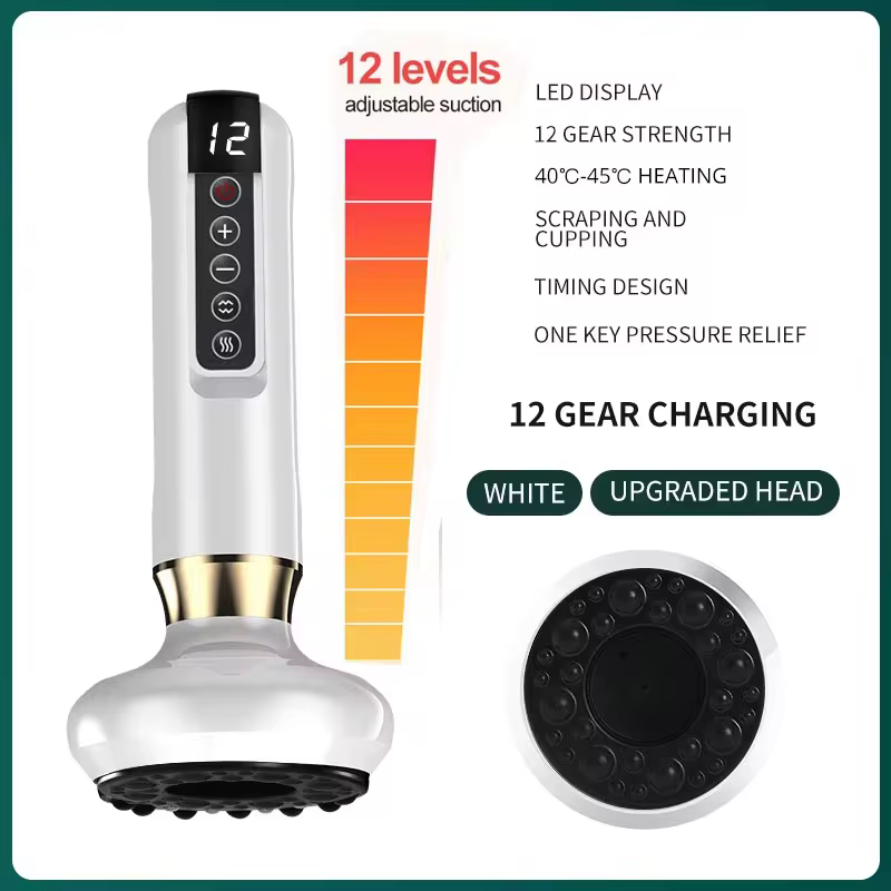 Electric Scraping Instrument Hot Compress Cupping Device Meridian Brush Intelligent Negative Pressure - Image 3