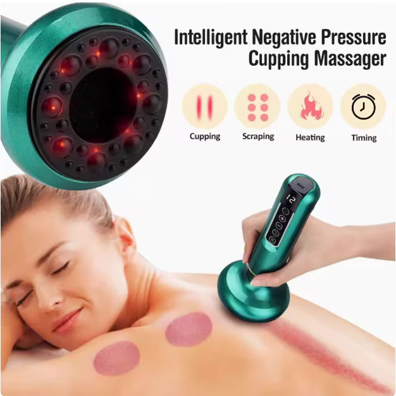 Electric Scraping Instrument Hot Compress Cupping Device Meridian Brush Intelligent Negative Pressure