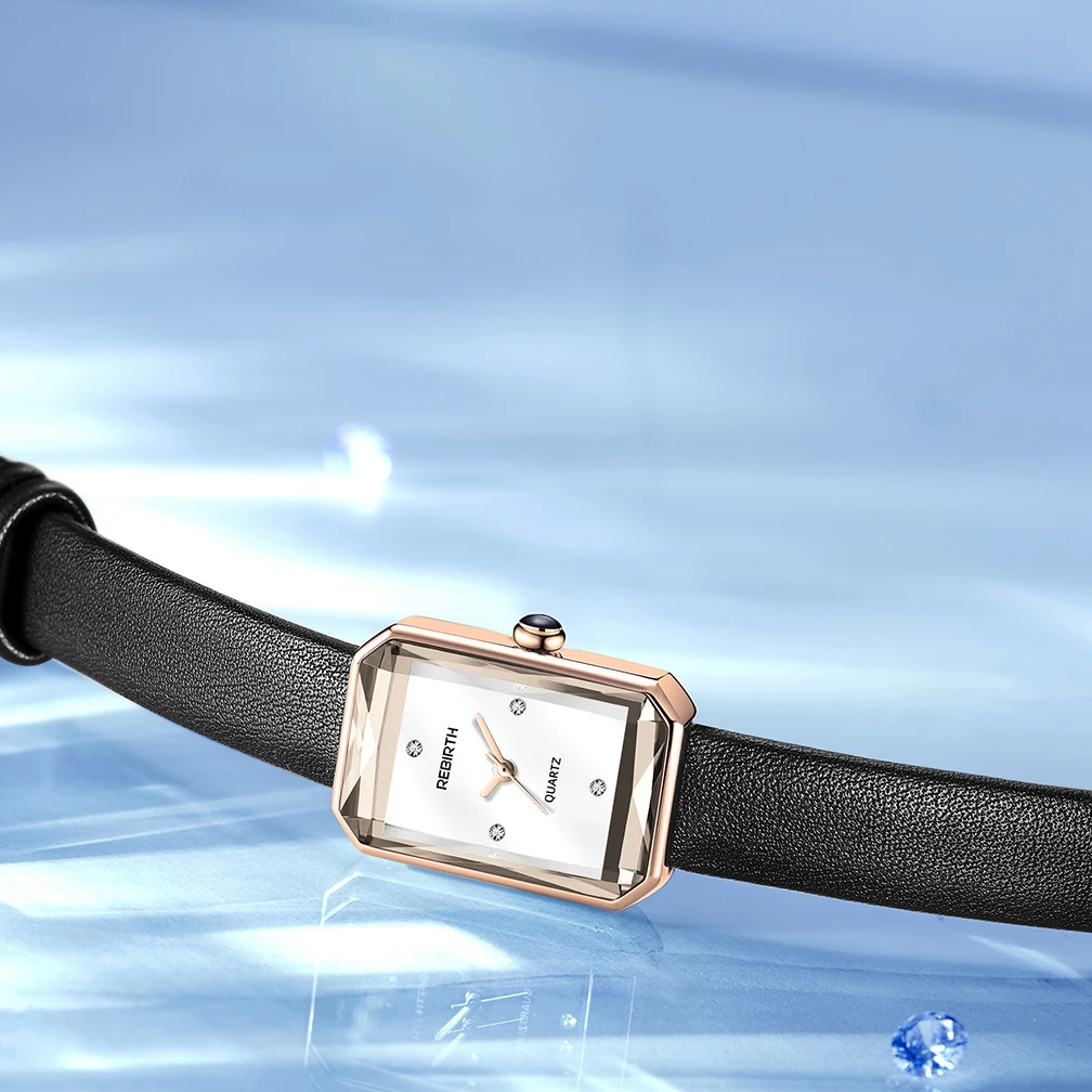 Elegant Alloy Leather Water-Resistance Numberless Versatile Quartz Watch - Image 11