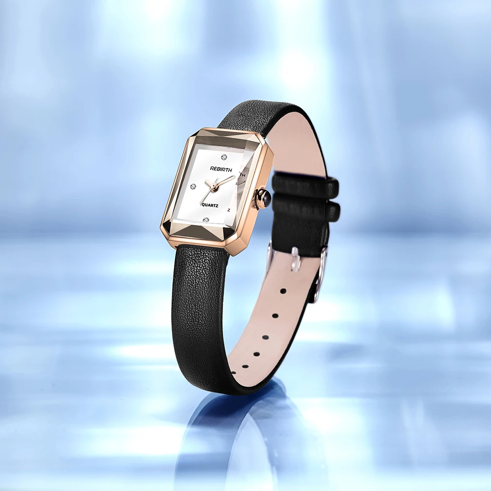 Elegant Alloy Leather Water-Resistance Numberless Versatile Quartz Watch - Image 8