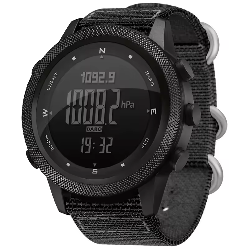 Elegant Altimeter Barometer Compass Buckle Outdoor Sports Running Digital Watch