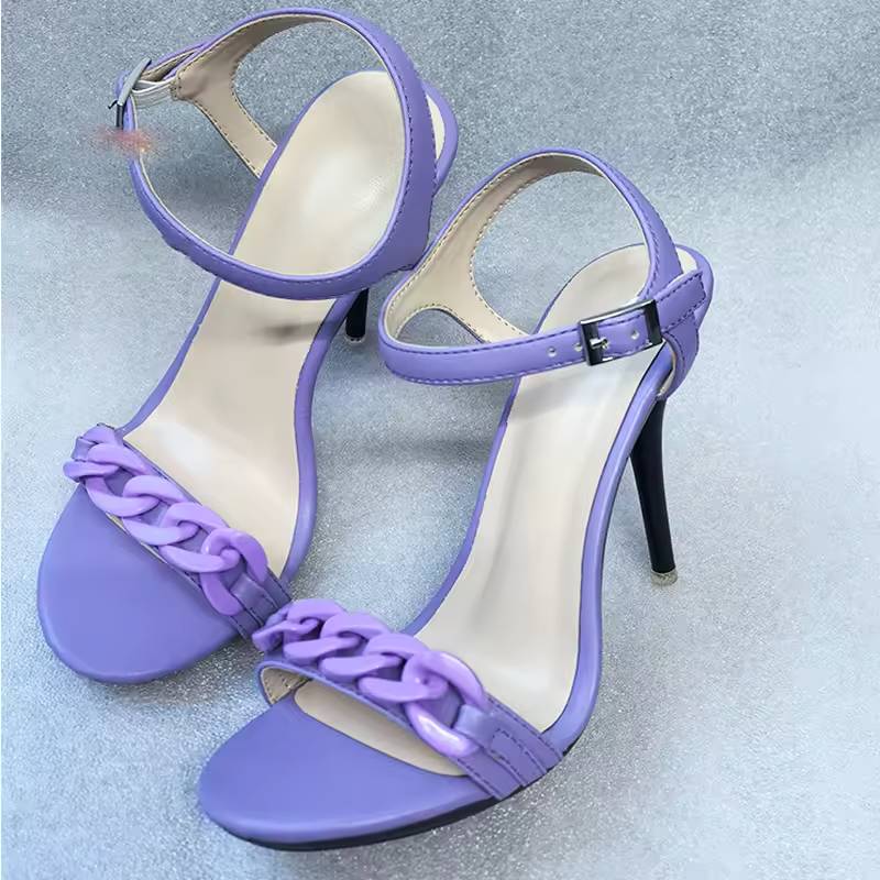 Elegant Buckle Strap Stiletto Party Outdoors High Heels Sandals - Image 18