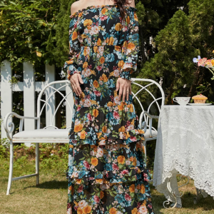 Elegant Casual Vacation Evening Gown Floral Party Beautiful Maxi Dress