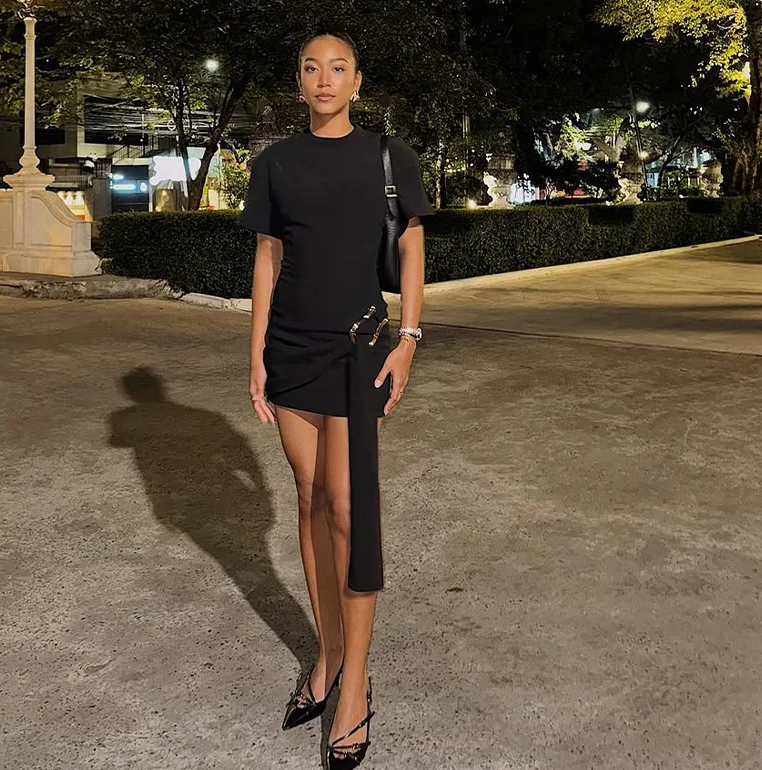 Elegant Chic O Neck Short Sleeves Patchwork Ribbon Vestidos Mini Dress - Image 5