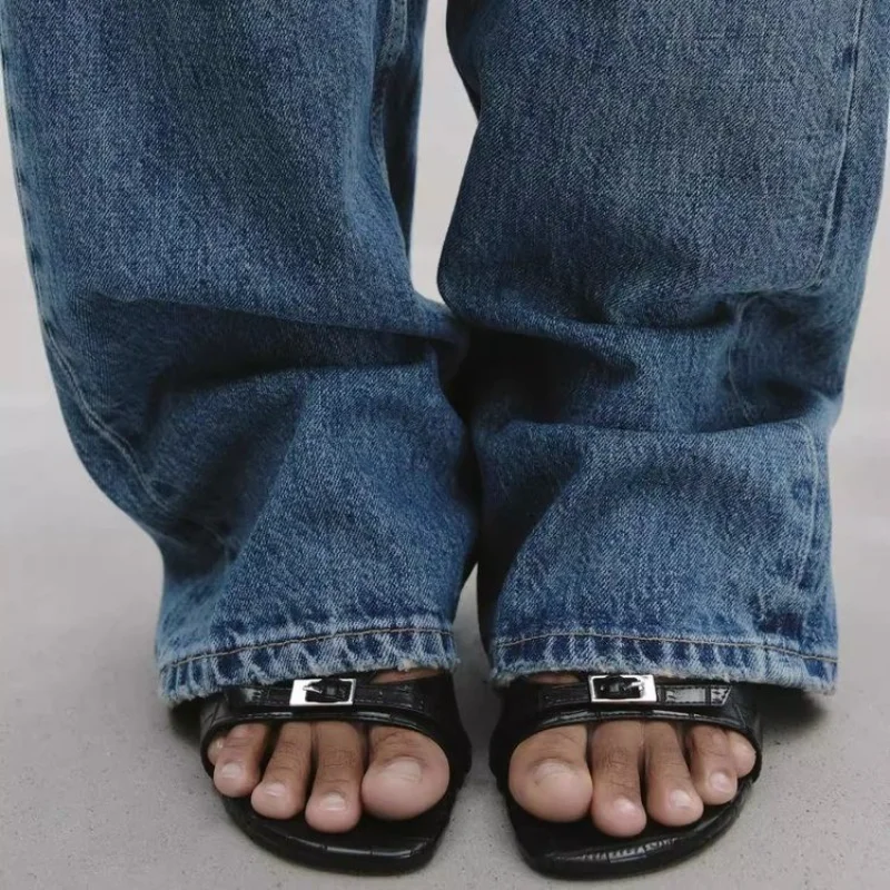 Elegant Fashion Sewing Solid Concise Open Toe Slip On Slipper