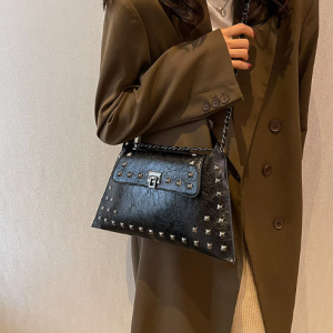 Elegant Fashionable Punk Willow Nail Envelope Single Shoulder Crossbody Handbag Bag