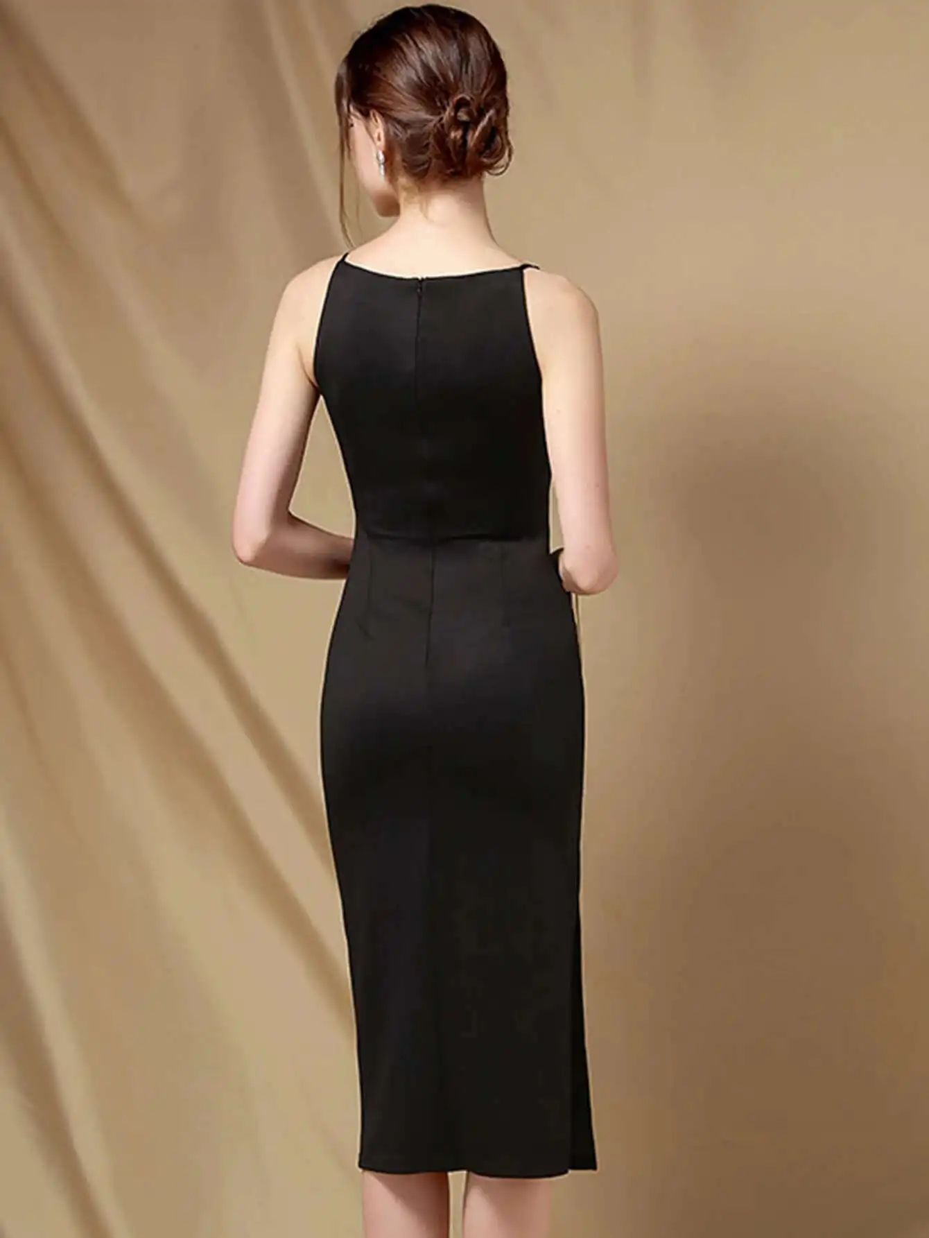 Elegant Folds Sleeveless Birthday Party Prom Evening Bodycon Dresses - Image 17