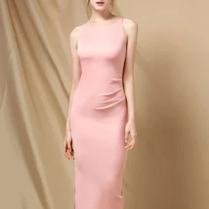 Elegant Folds Sleeveless Birthday Party Prom Evening Bodycon Dresses
