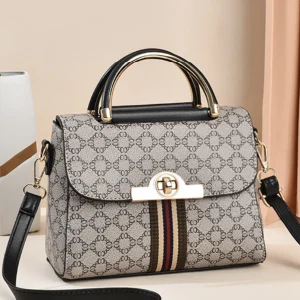 Elegant Geometric Printed Decorative versatile Large capacity Shoulder Crossbody Bag