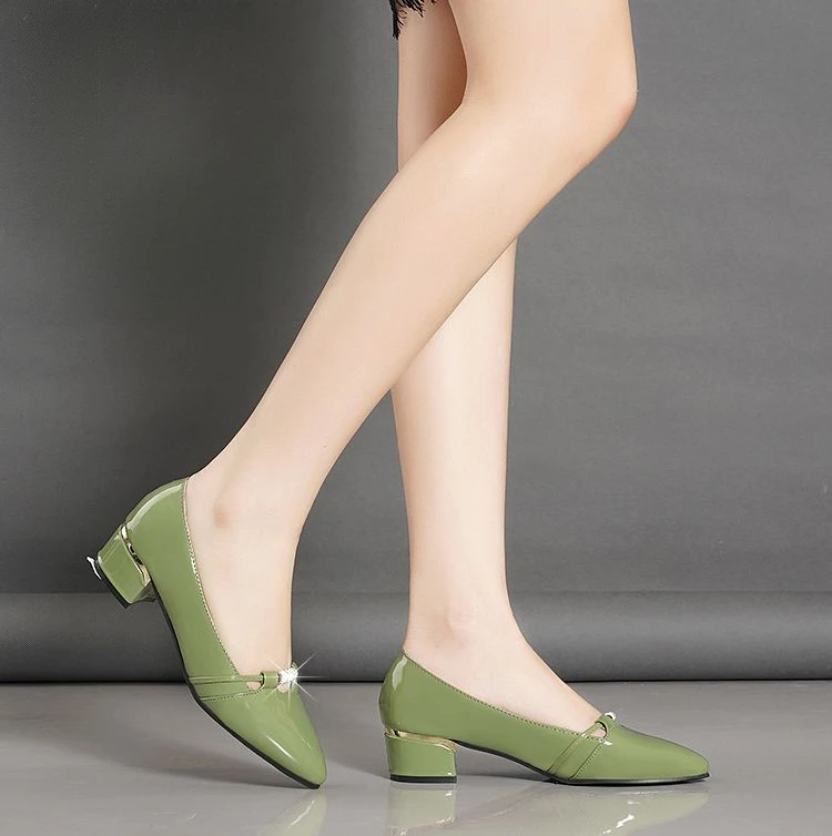 Elegant High Quality Pointed Toe With Medium High Heels Pumps - Image 6
