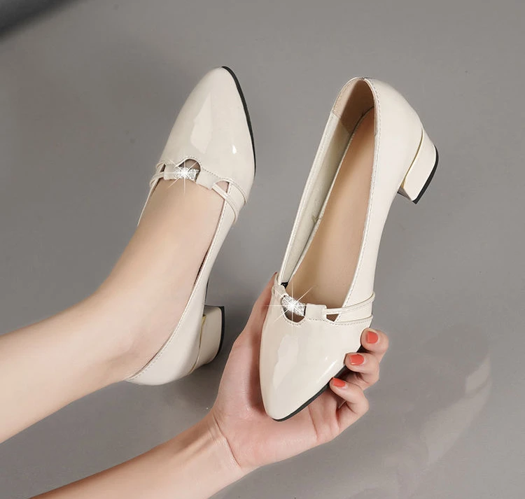 Elegant High Quality Pointed Toe With Medium High Heels Pumps - Image 8
