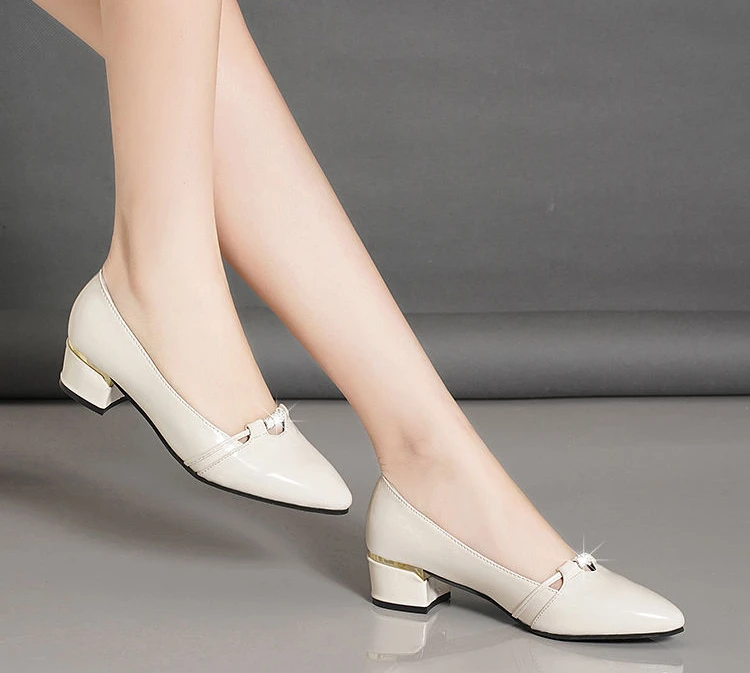 Elegant High Quality Pointed Toe With Medium High Heels Pumps - Image 9