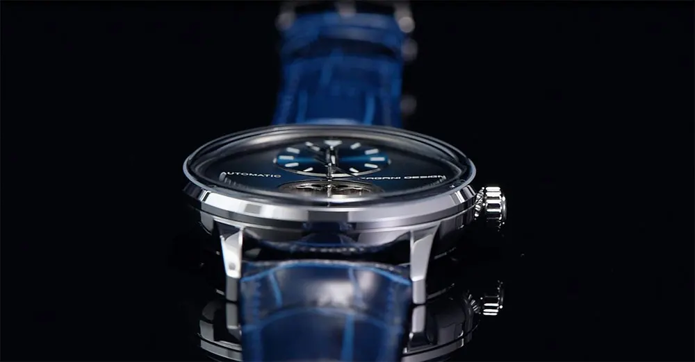 Elegant Mechanical Watch Automatic Movement Tourbillon Stainless Steel Waterproof PU Leather Strap Watch - Image 3