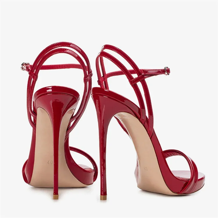 Elegant Open Toes Versatile Waterproof Platform Super High Heels - Image 14