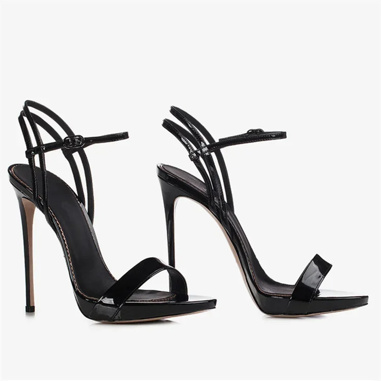 Elegant Open Toes Versatile Waterproof Platform Super High Heels - Image 3