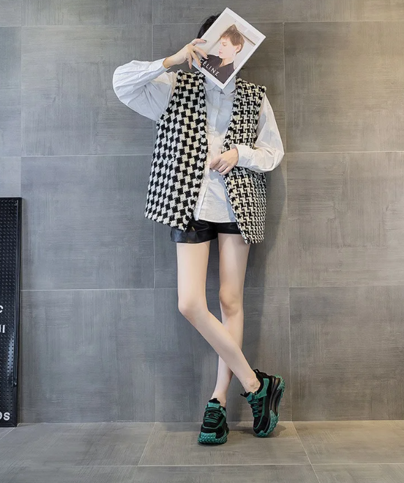 Elegant Rubber Genuine Leather Platform Wedge Chunky Shoes - Image 11