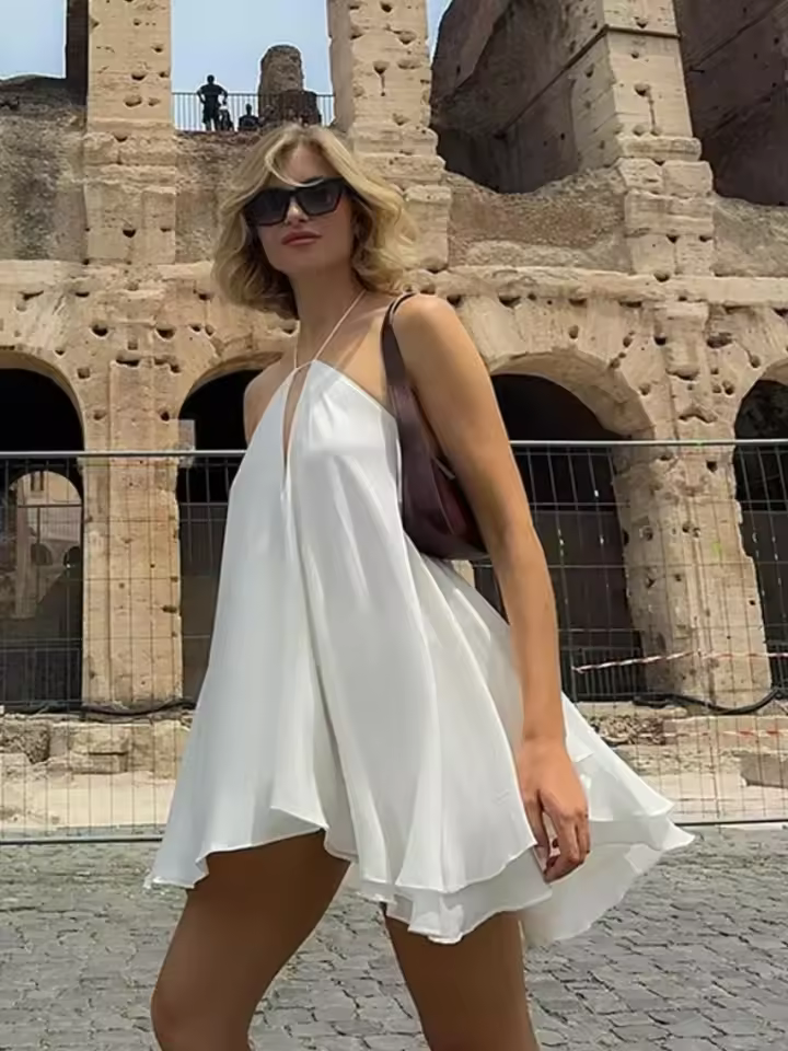 Elegant Sleeveless Hollow Out Backless High Street Lady Party Off Shoulder Dresses - Image 3