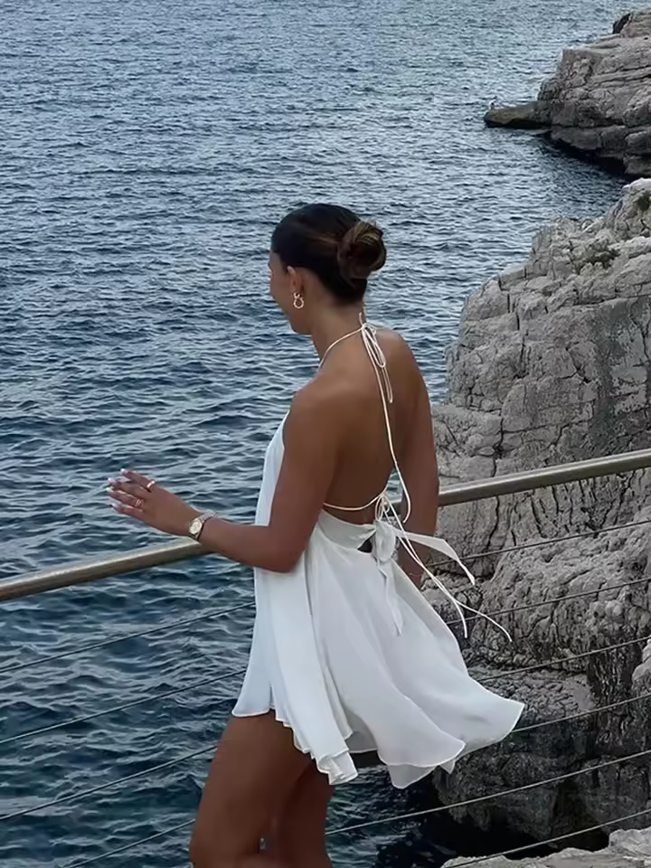 Elegant Sleeveless Hollow Out Backless High Street Lady Party Off Shoulder Dresses - Image 5