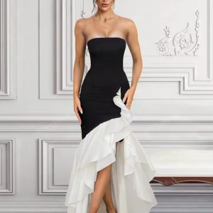 Elegant Strapless Sleeveless Evening Birthday Club Bandage Dress