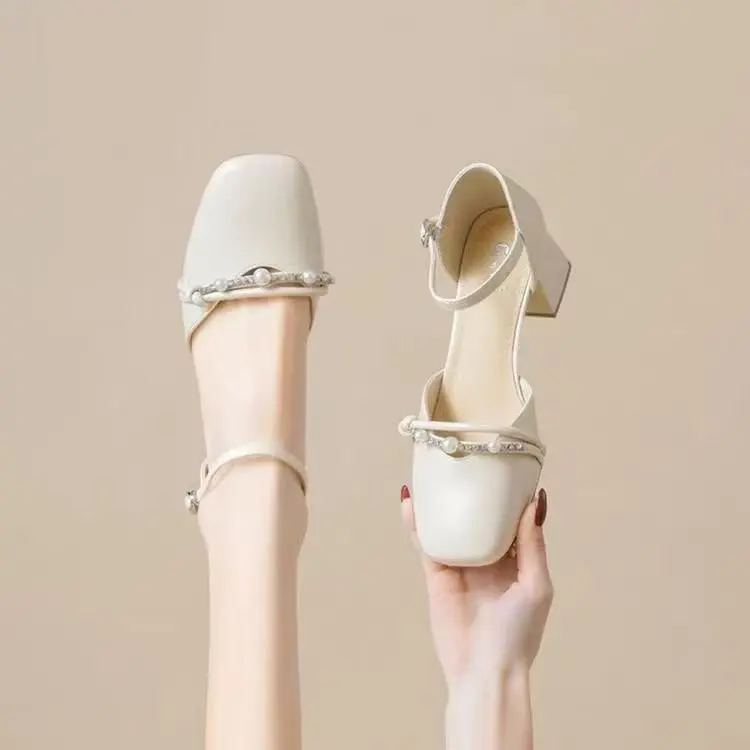 Elegant Wedge Artificial Leather Fish Mouth High Heels Sandals - Image 8