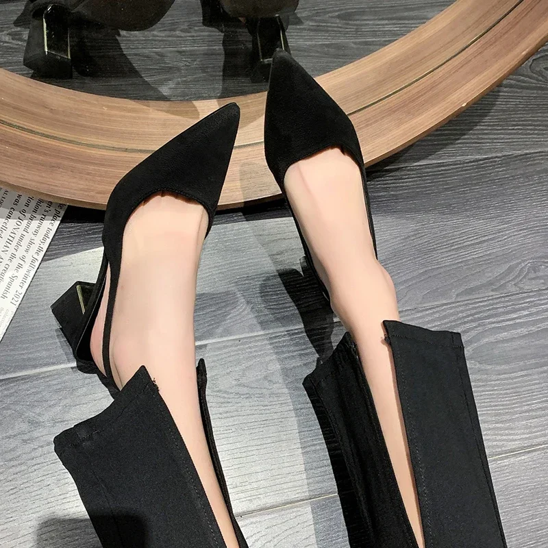 Formal Buckle Strap Office Style Pointed Pumps High Heels Sandals