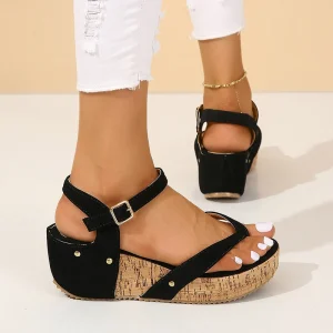 Formal Chunky Platform Clip-Toe Rivet Anti-Slip High Heel Sandals