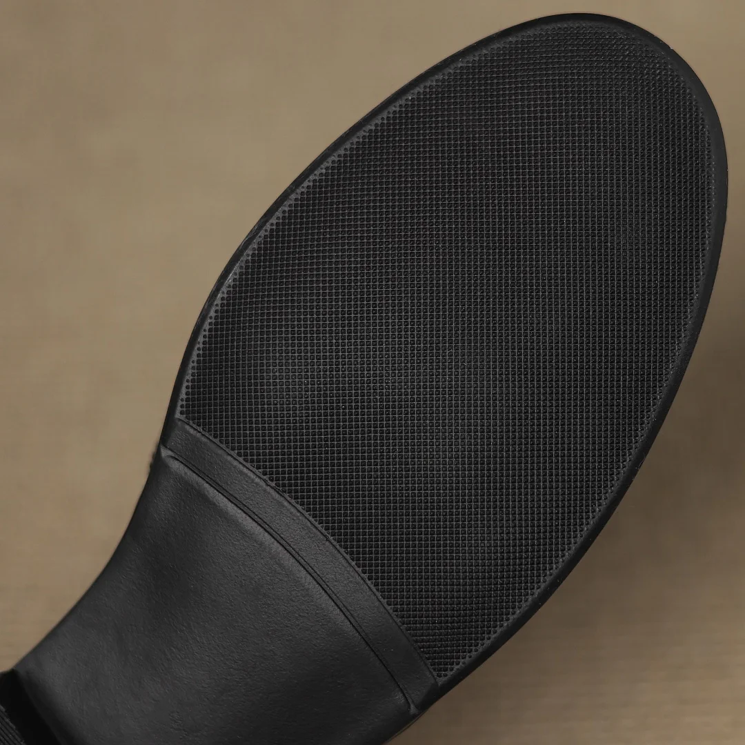 Formal Hollow-Out Cow Leather Narrow Band Round Toe High Quality Flats Sandals - Image 19